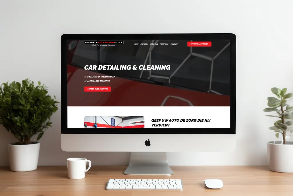 Website van Autodetailing Elst gemaakt door Davium Webdesign
