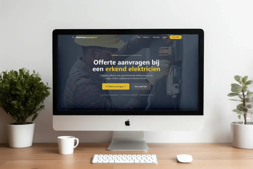 Website van Elektricien op Maat gemaakt door Davium Webdesign