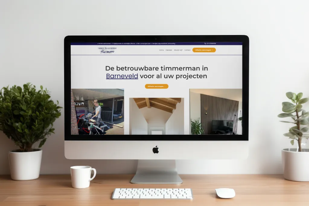 Website van TK Harmsen gemaakt door Davium Webdesign
